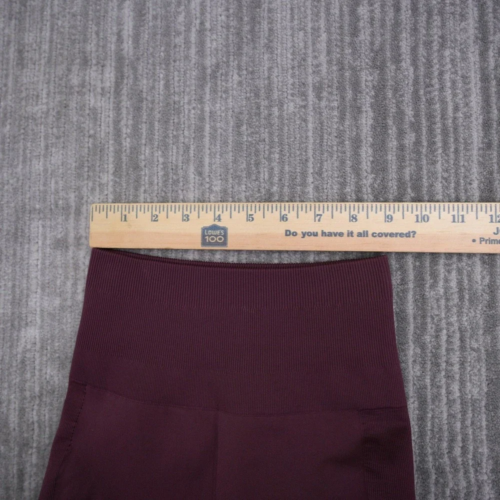 Lululemon Ebb to Street Tight 21 Burgundy Plum Seamless Mesh Leggings Womens 2